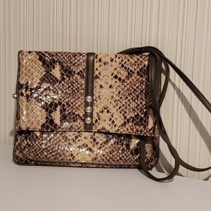 Brighton Faux Snakeskin Crossbody Bag